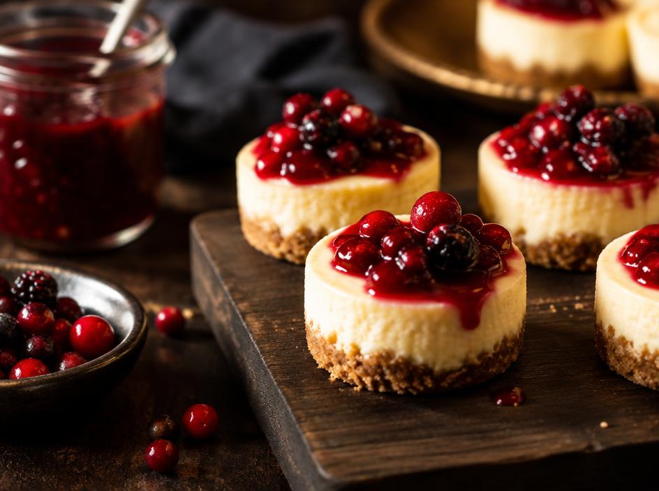 Mini cheesecake de frutas vermelhas