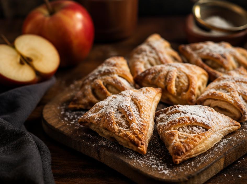 Mini tortas de maçã folhadas