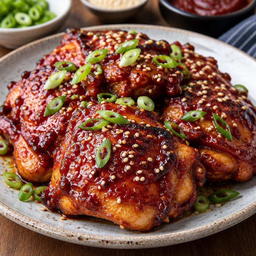 Sobrecoxa picante estilo coreano