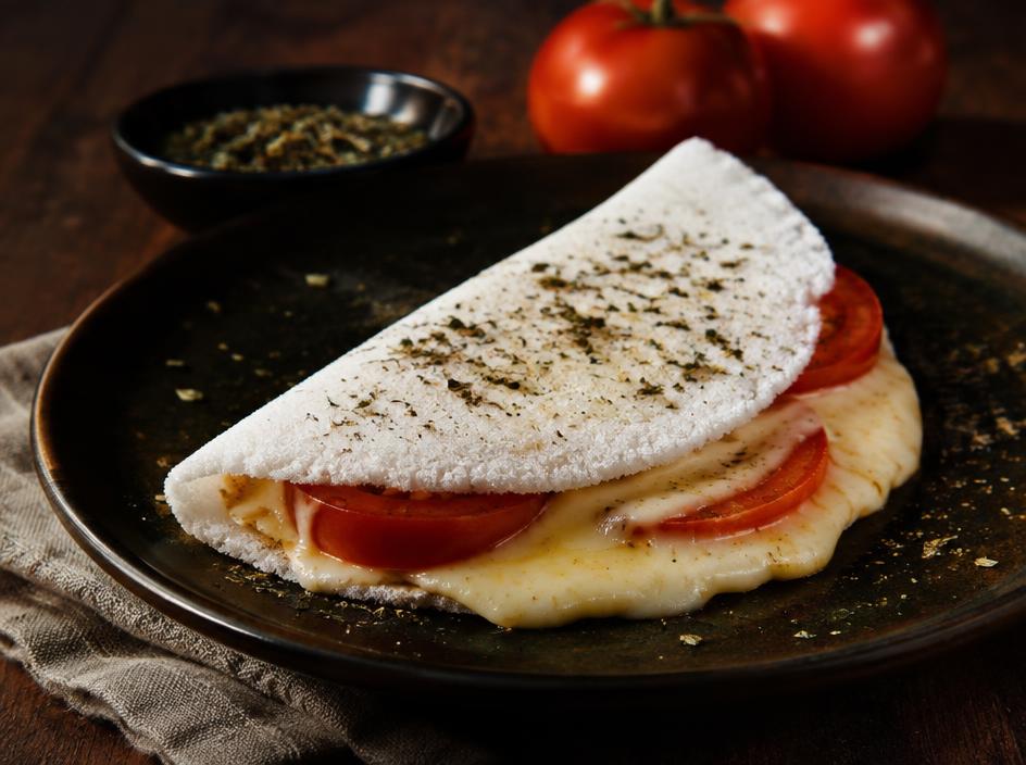 Tapioca crocante recheada