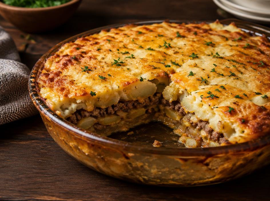 Torta de batata e carne